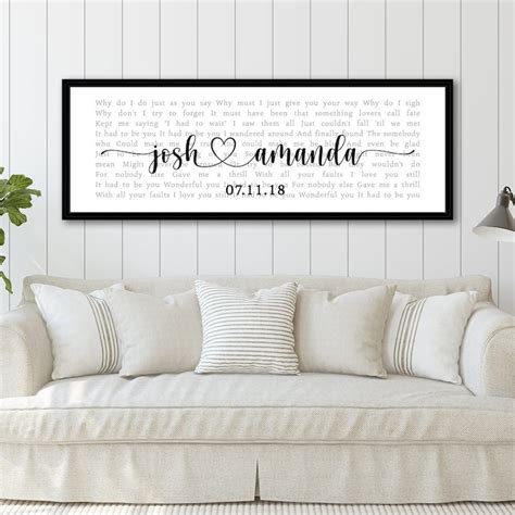 custom song lyrics on canvas|song lyrics framed into artwork.